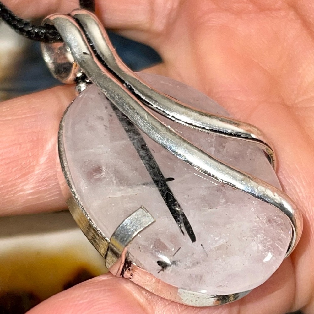 Needle- Like Rutilated Quartz Pendant 2”